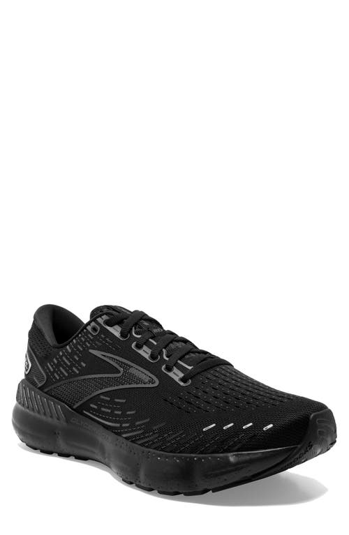 Brooks Glycerin Gts 20 Running Shoe In Black/black/ebony