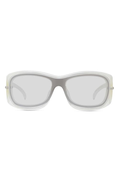 Givenchy Oval Sunglasses In Crystal/smoke Mirror