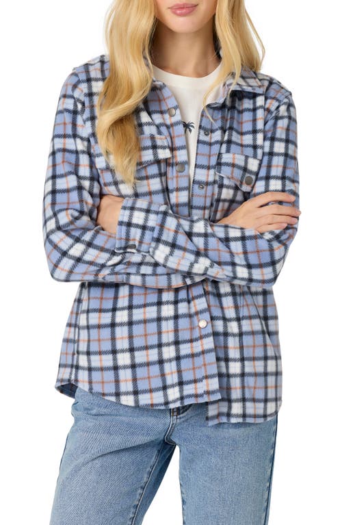 O'Neill Zuma Plaid Fleece Button-Up Shirt in Infinity 