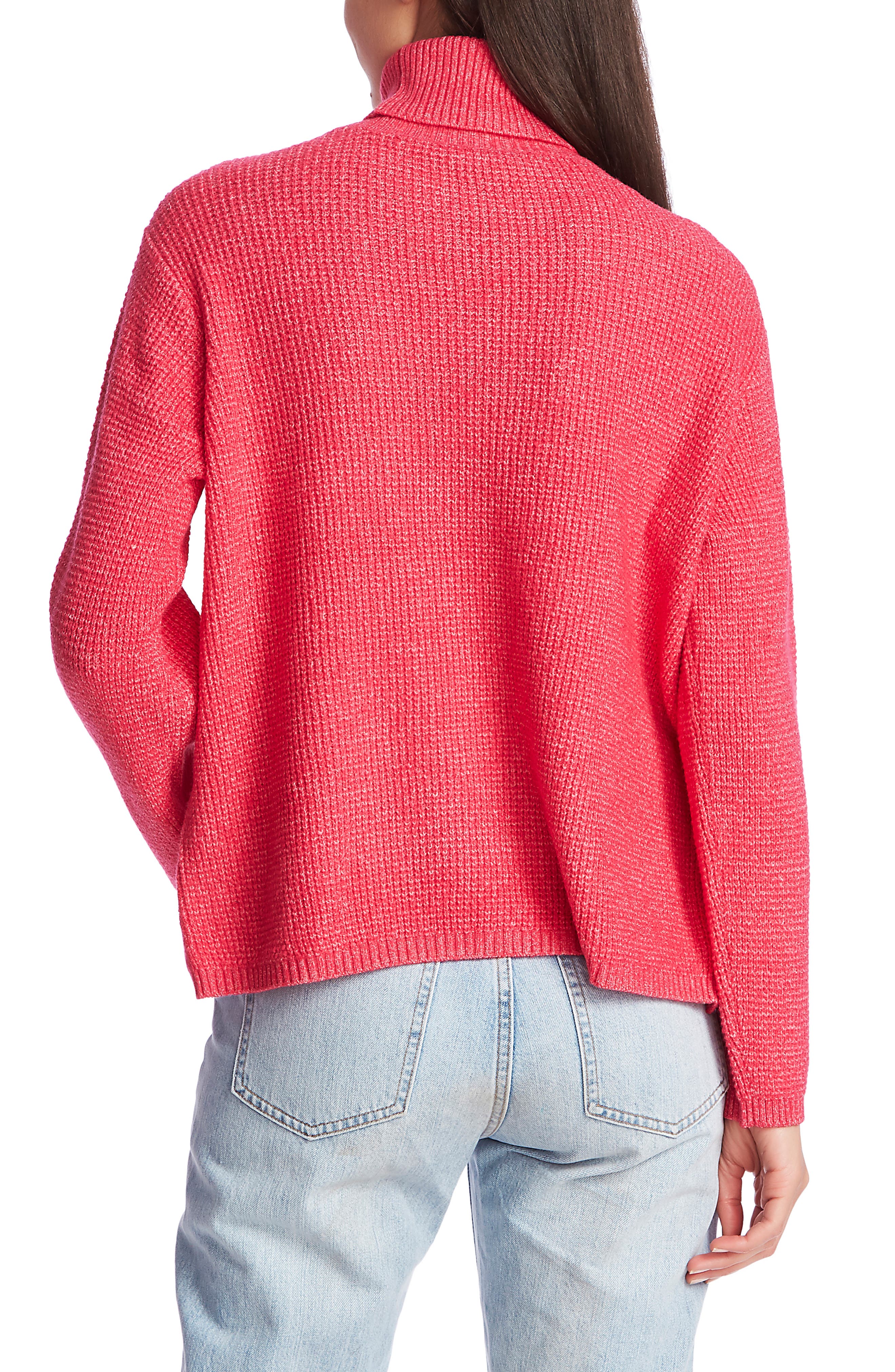 1.State | Side Button Waffle Weave Turtleneck Sweater | Nordstrom Rack
