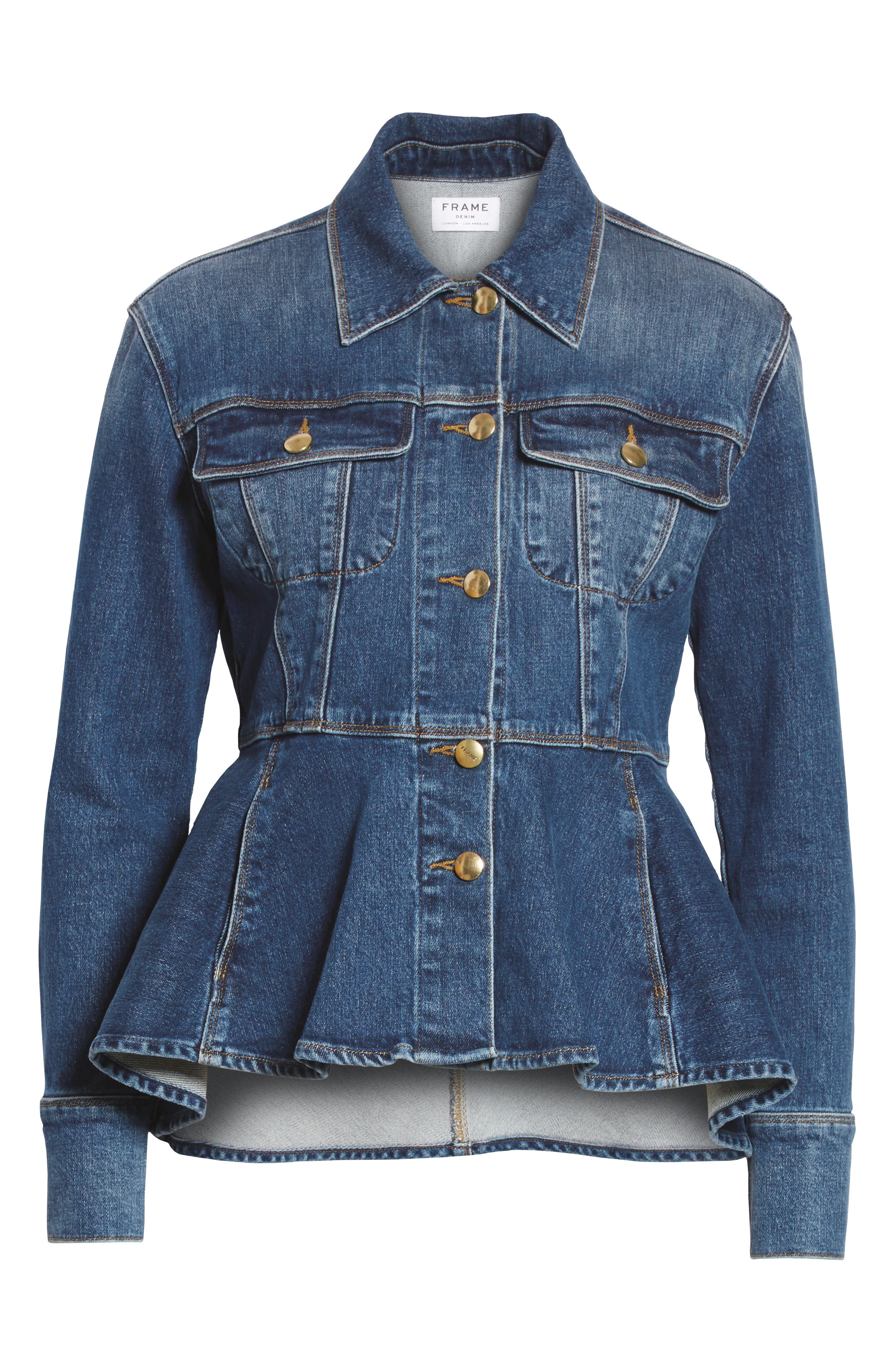 frame flounce denim jacket