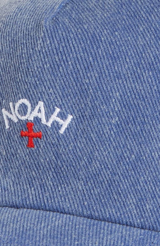 Shop Noah Core Logo Denim Adjustable Baseball Cap In Ultramarine