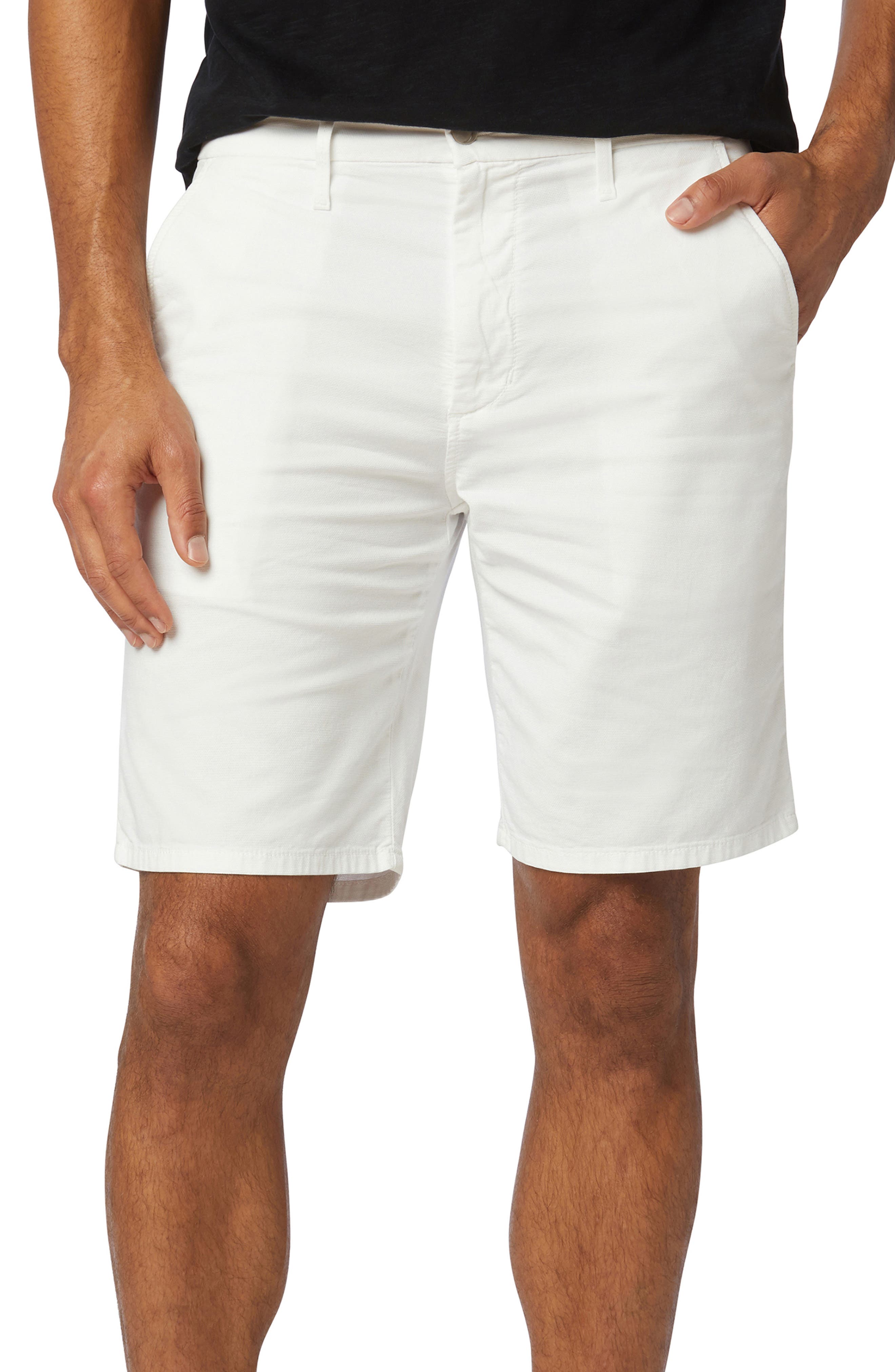 mens white skinny shorts