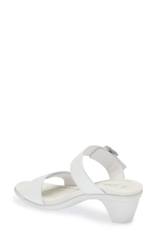 Shop Naot Recent Slide Sandal In White Pearl Leather