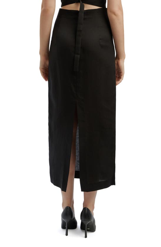 Shop Bardot Rhee High Waist Midi Skirt In Black