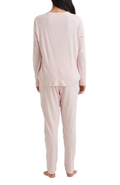Papinelle Jada Organic Cotton Long Sleeve Knit Tee In Pink