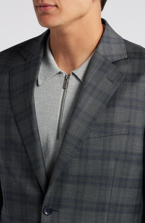 Shop Nordstrom Plaid Wool Sport Coat In Grey Ripoli Plaid