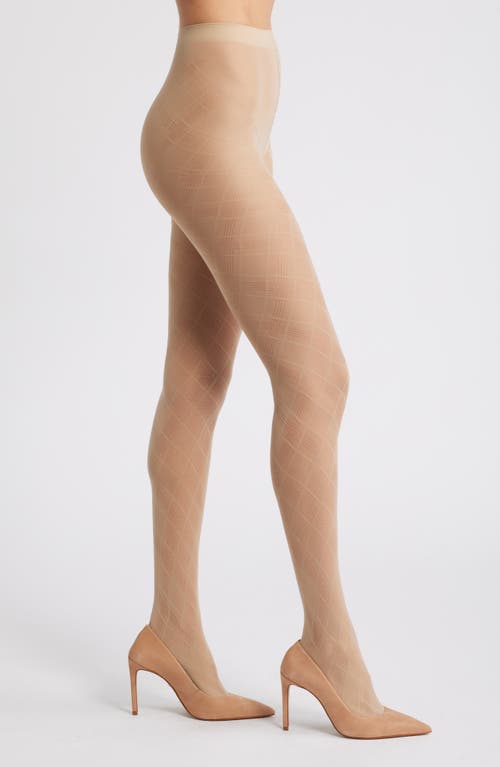 Shop Nordstrom Argyle Plaid Tights In Light Beige