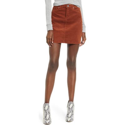 Blanknyc Corduroy A-Line Miniskirt, Red