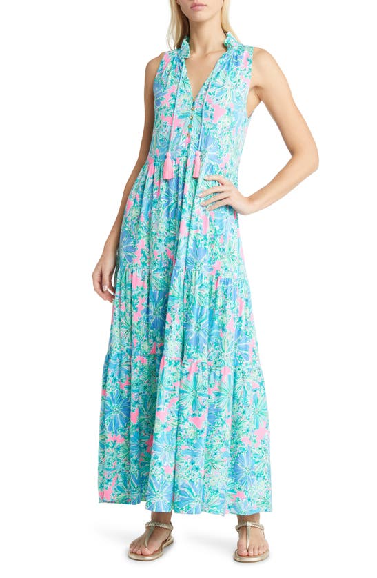 Lilly Pulitzer Malone Floral Maxi Dress In Neutral