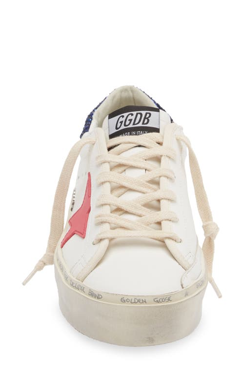 Golden Goose Hi Star Platform Sneakers In White/pink