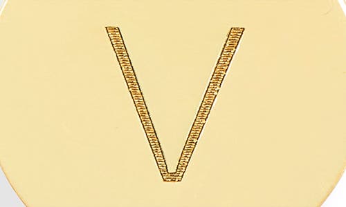 Meshmerise Initial Disc Pendant Necklace In Yellow-v