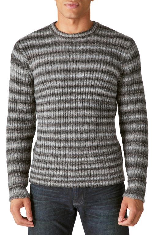 Lucky Brand Space Dye Crewneck Sweater in Dark Grey Combo