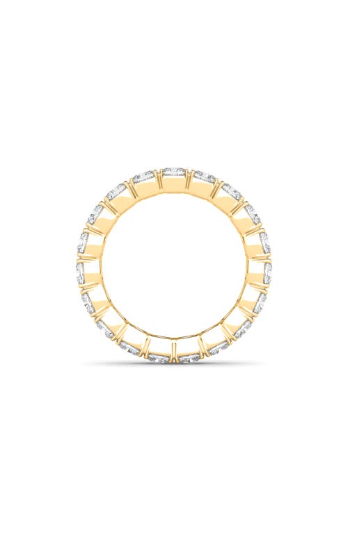 Hautecarat Cushion Cut Lab Created Diamond Eternity Ring In Yellow Gold