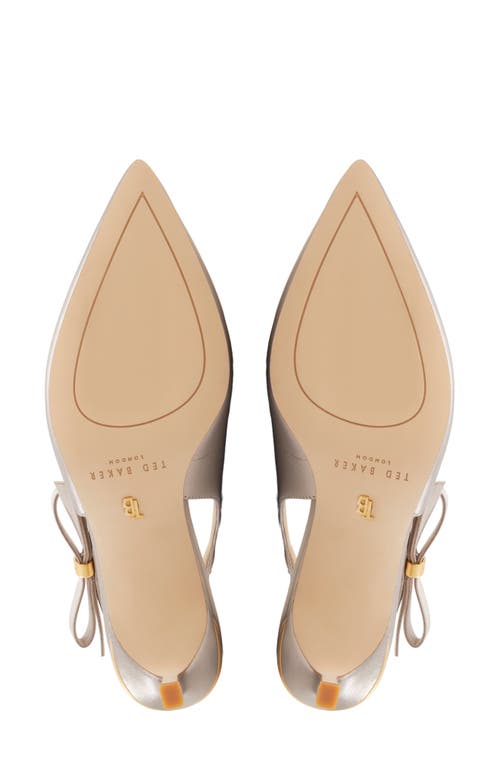 Ted Baker London Janie Bow Slingback Pointed Toe Pump In Bronze