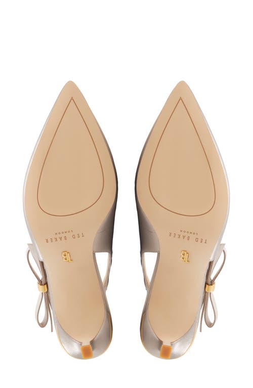 Shop Ted Baker London Janie Bow Slingback Pointed Toe Pump In Bronze