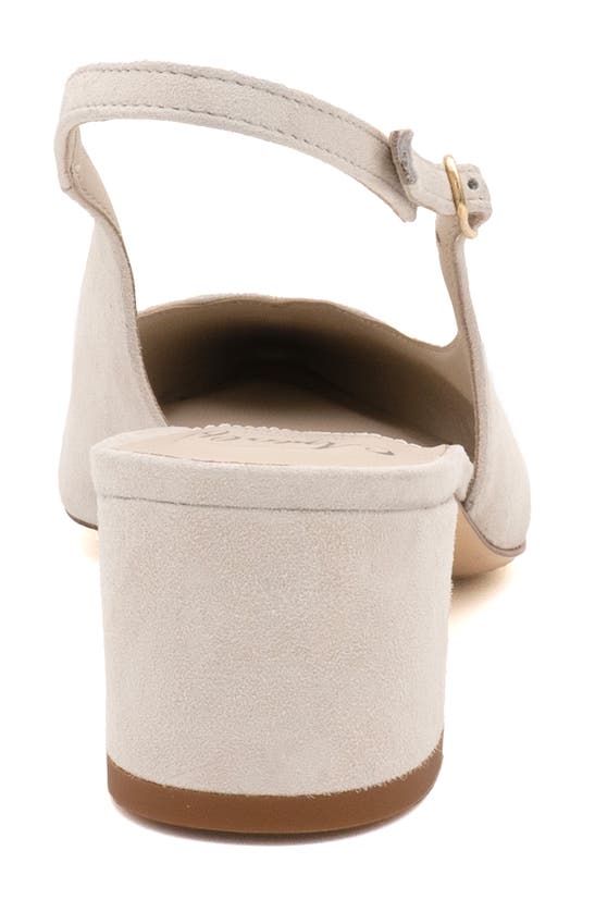 Amalfi By Rangoni Panerea Slingback Pointed Toe Pump In Ivory - Platinum Buckle