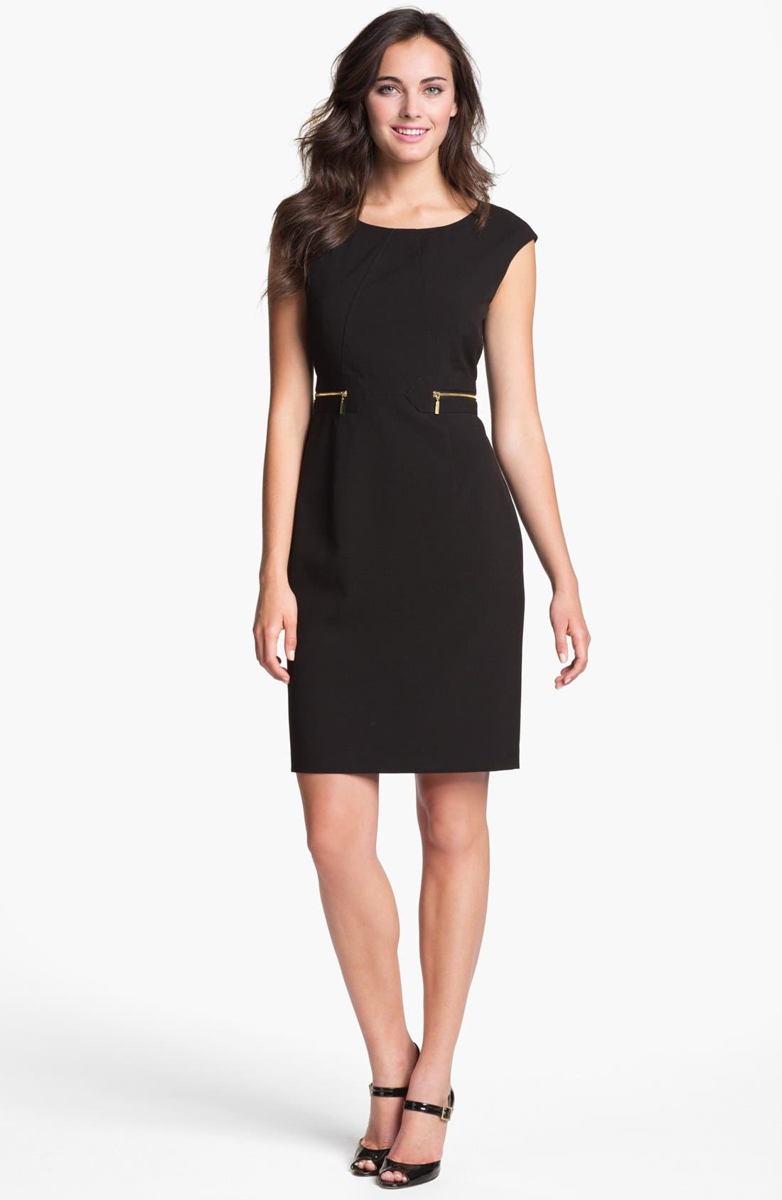 Calvin Klein Zip Pocket Sheath Dress Nordstrom