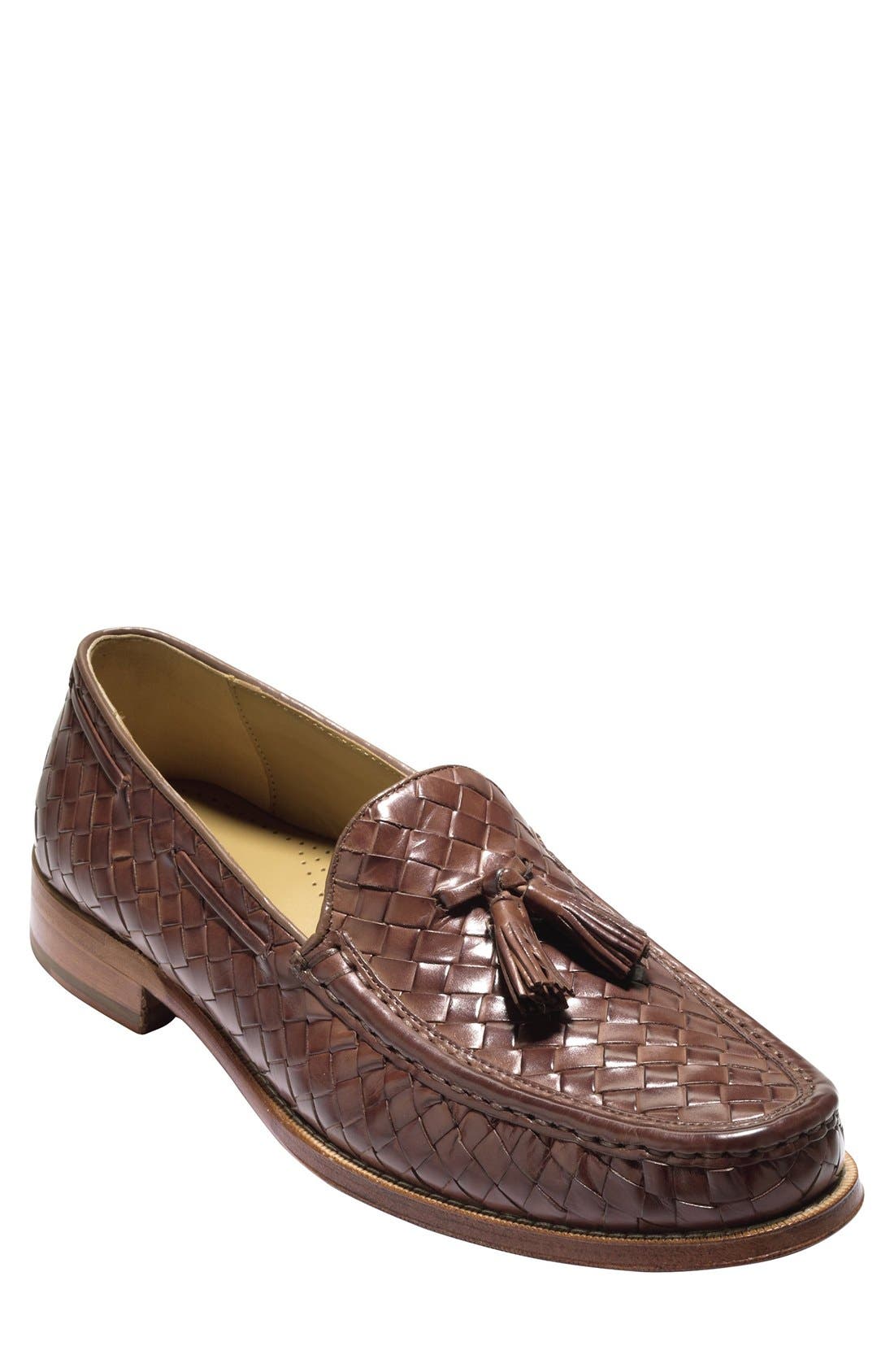 cole haan woven loafers