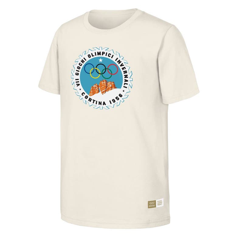 Shop Outerstuff Natural 1956 Cortina Games Olympic Heritage T-shirt