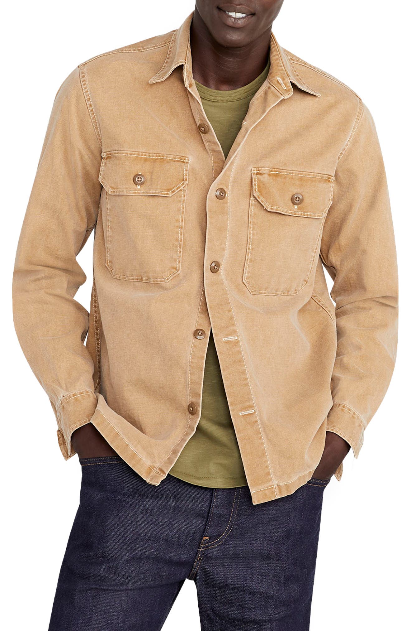 J Crew Wallace Barnes Stretch Duck Canvas Shirt Jacket Nordstrom