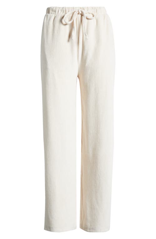 Shop Billabong Sweet Sun High Waist Corduroy Pants In White Cap