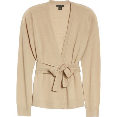 Halogen Tie Waist Cardigan, Brown