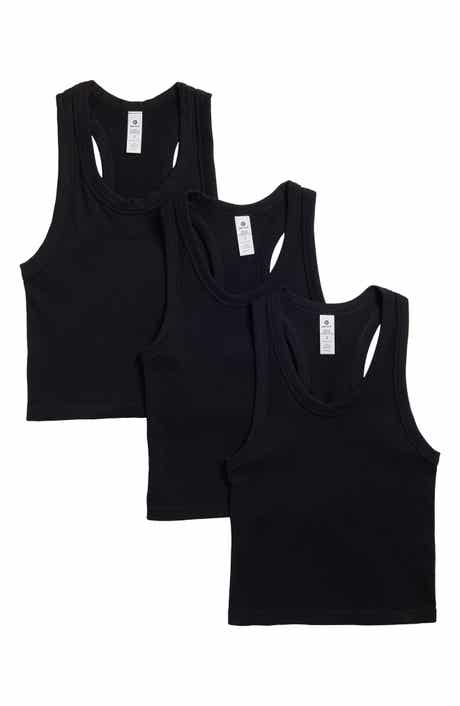 90 DEGREE BY REFLEX 3-Pack Seamless Crop Tanks