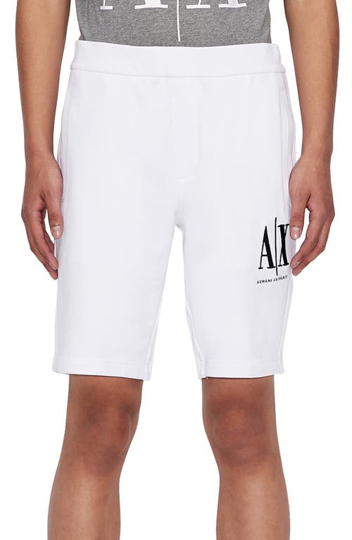 Icon Logo Sweat Shorts in Solid White