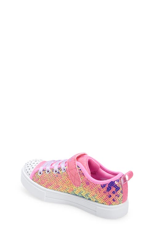 Skechers Kids' Twinkle Sparks Light-up Sneaker In Pink/multi