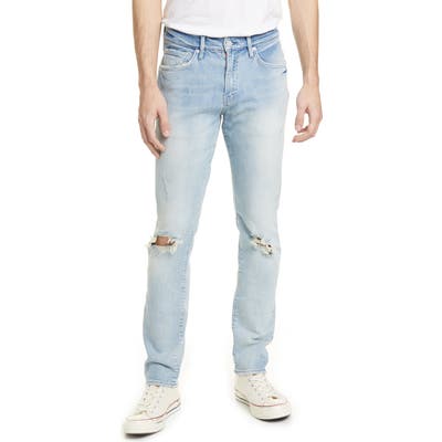 Ovadia Ripped Slim Sky Torn Jeans, Blue