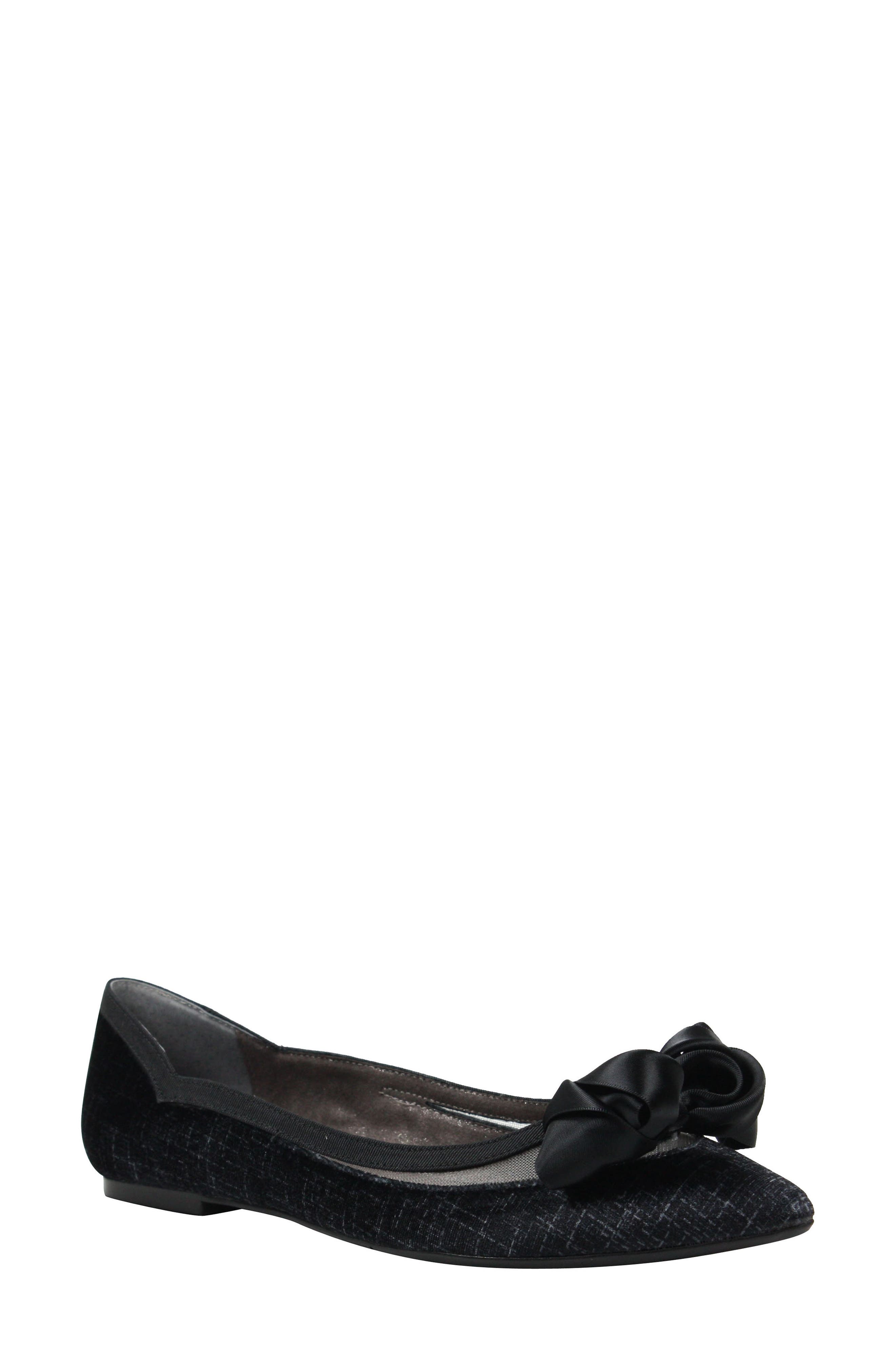 J. Renee Allitson Bow Flat, Black