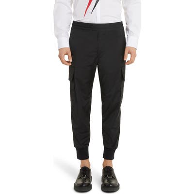 Neil Barrett Poplin Cargo Pants, Black