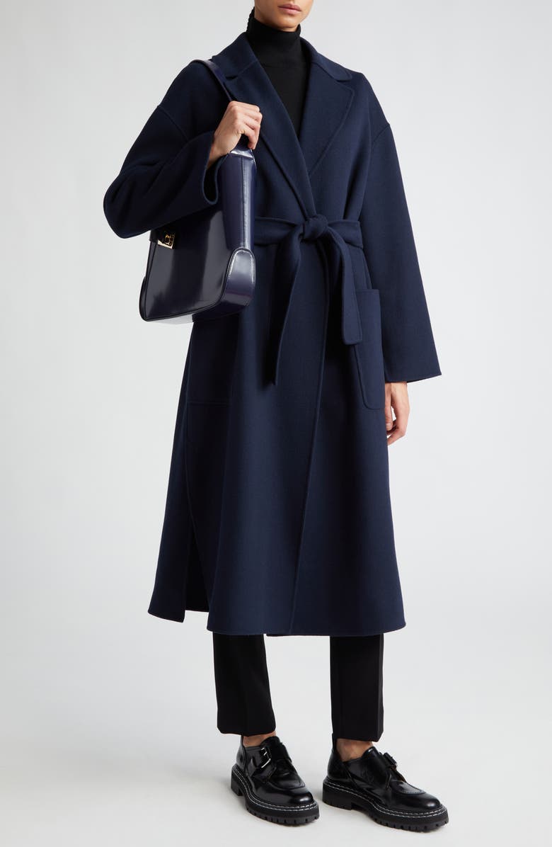 Max Mara Nina Belted Double Face Wool Coat | Nordstrom