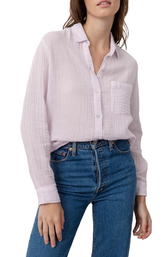 Rails Ellis Cotton Gauze Button-up Shirt In Lavender