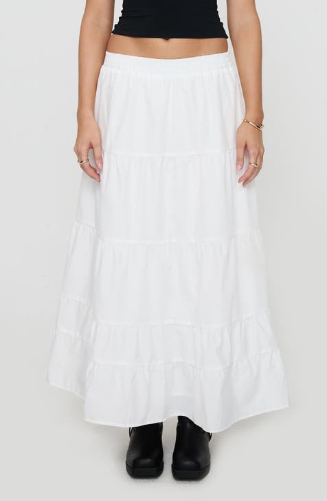 High waisted white skirt nordstrom best sale