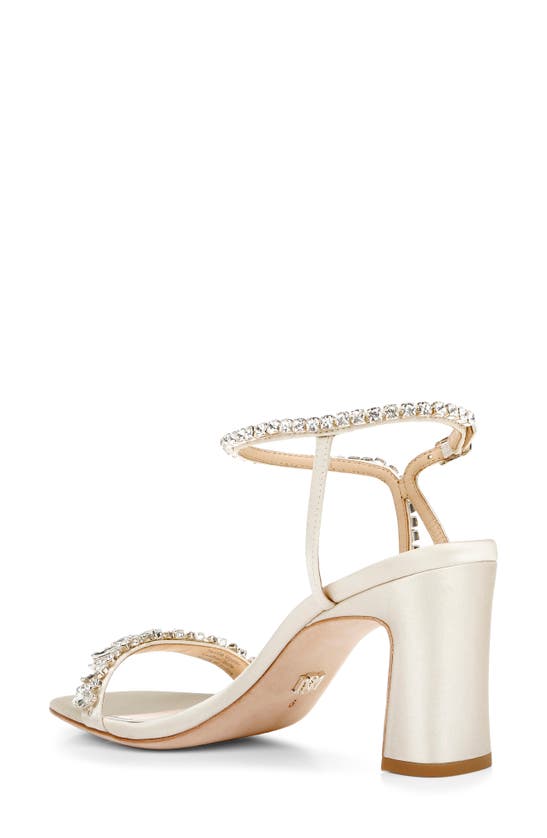 Shop Badgley Mischka Collection  Marilee Ankle Strap Sandal In Ivory
