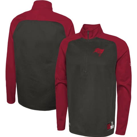 Men's New Era Burgundy Washington Commanders Combine Authentic O-Line  Raglan Half-Zip Jacket