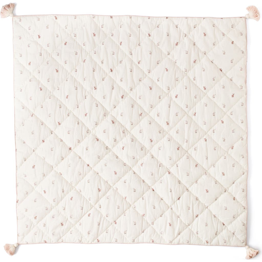 Shop Pehr Quilted Nursery Blanket In Fawn/pink