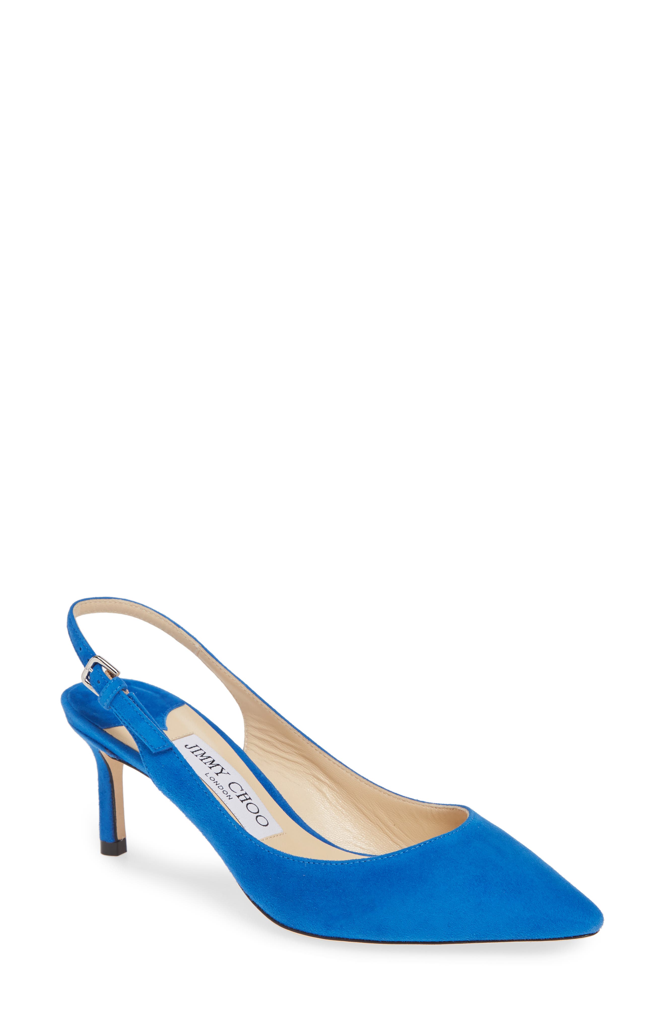 Jimmy Choo Erin Pointy Toe Slingback Pump, Blue
