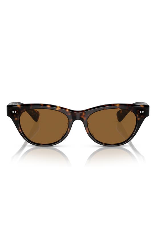 Oliver Peoples Avelin 52mm Butterfly Sunglasses In Shiny Black