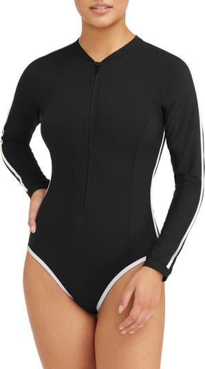Sea Level Long Sleeve Multifit One-Piece Rashguard Swimsuit