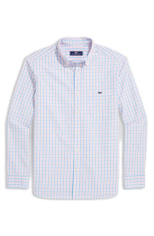 Classic Fit Gingham Cotton Button-Down Shirt in Cayman Plaid