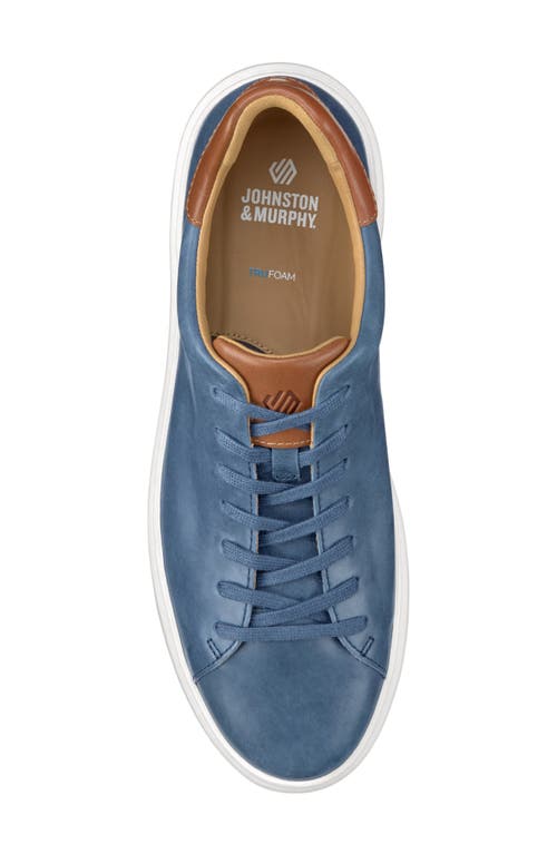 Shop Johnston & Murphy Anders Sneaker In Navy Full Grain