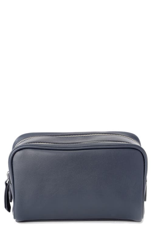 Personalized Zip Toiletry Bag in Navy Blue - Gold Foil