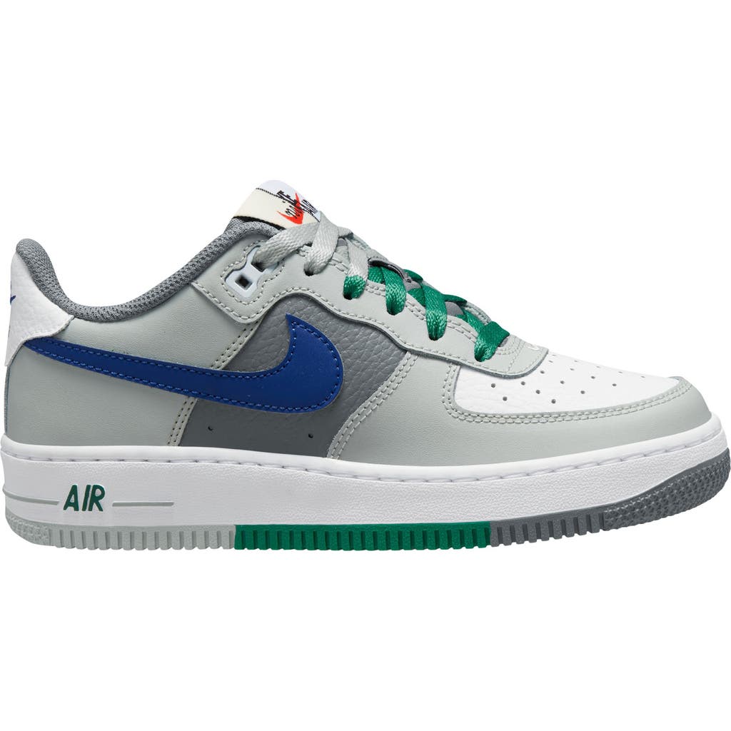 Nike Kids' Air Force 1 Sneaker In Light Silver/deep Blue/white