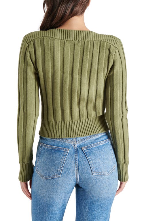 Shop Steve Madden Serra Rib Sweater In Burnt Olive