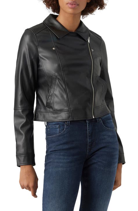 Inleg borstel visie Women's VERO MODA Leather & Faux Leather Jackets | Nordstrom