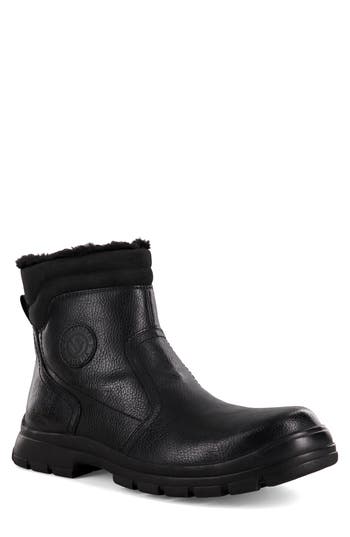 Aquatherm By Santana Canada Driver Faux Leather Ankle Boot In Black