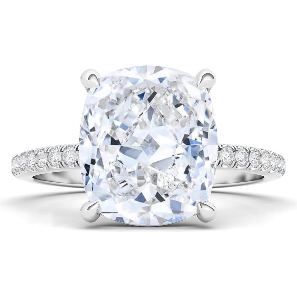 Shop Hautecarat 18k White Gold Cushion Cut Lab Created Diamond Engagement Ring